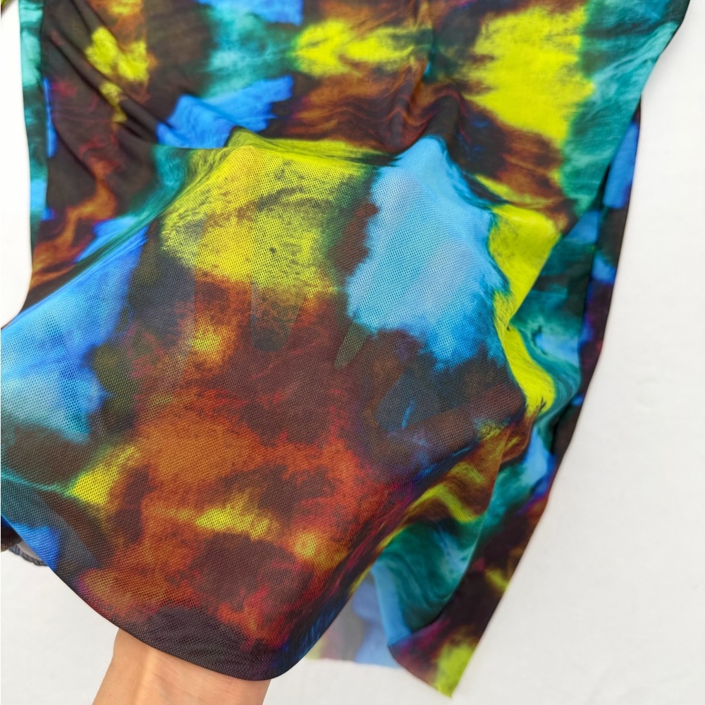 AMB DESIGNS Nuditee Second Skin Wearable Art Print Soft Mesh Sheer Long Sleeve - Picture 8 of 15